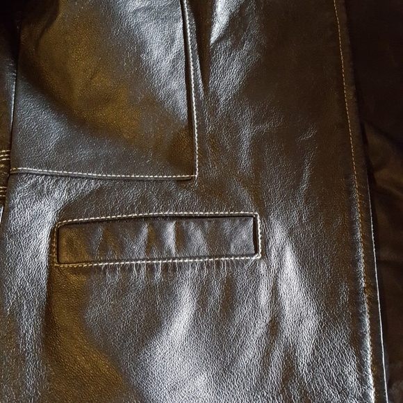 💕bagatelle* Leather Coat - Picture 6 of 7